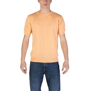Hamaki-ho Knitted TShirt Short Sleeves Men orange Shirts